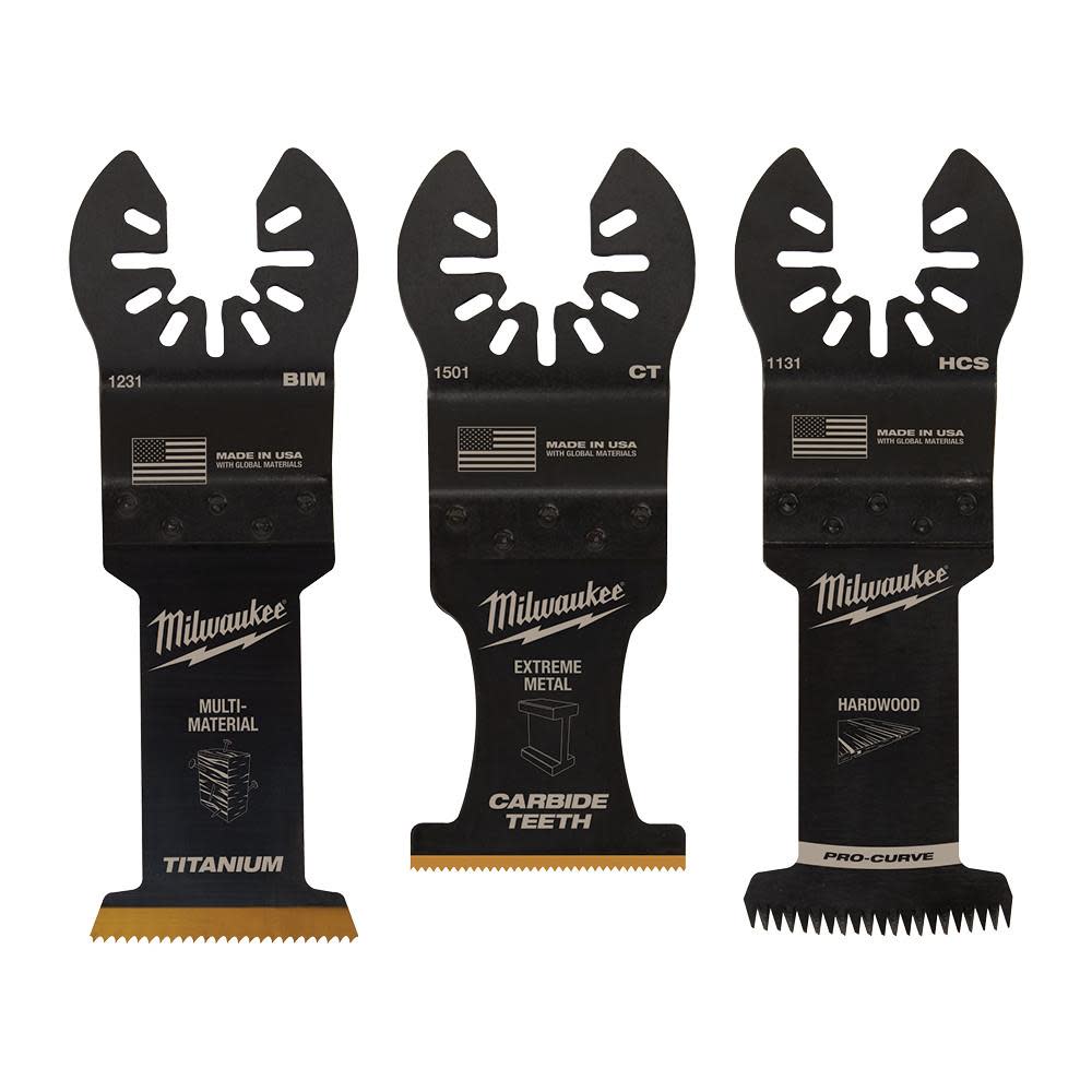 Milwaukee OPEN-LOK 3PC ALL PURPOSE MULTI-TOOL BLADE VARIETY PACK 49-10-9001 from Milwaukee - Mycitystee
