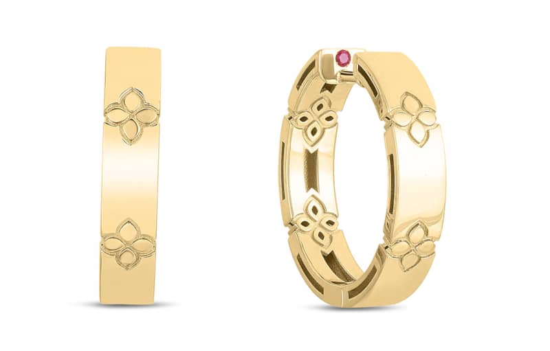 Roberto Coin 18K Yellow Gold Love In Verona Hoop Earrings - Mycitystee