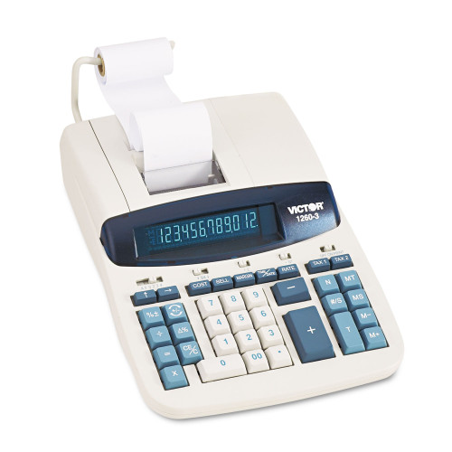 Victor 1260-3 Two-Color Heavy-Duty Printing Calculator， Black/Red Print， 4.6 Lines/Sec - Mycitystee