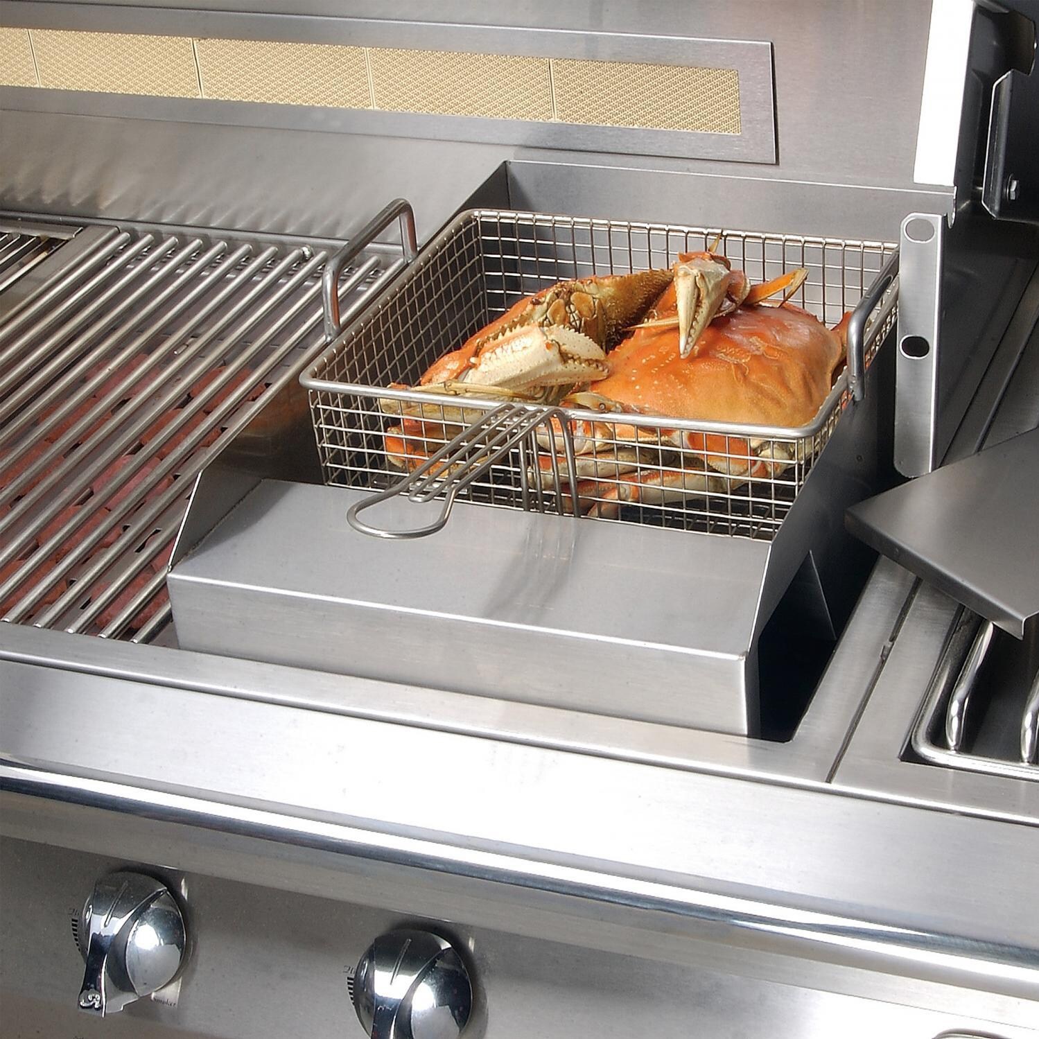 Alfresco Steamer and Fryer Gas Grill Accessory - Mycitystee