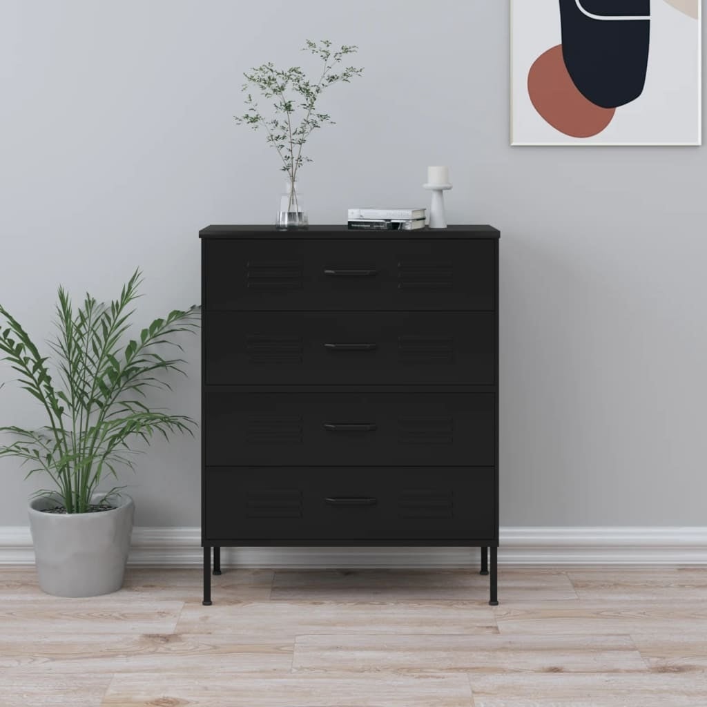 Dresser for Bedroom， 4 Drawer Storage Organizer Tall Wide Dresser for Bedroom Hallway， Sturdy Steel Frame - - 37523930 - Mycitystee