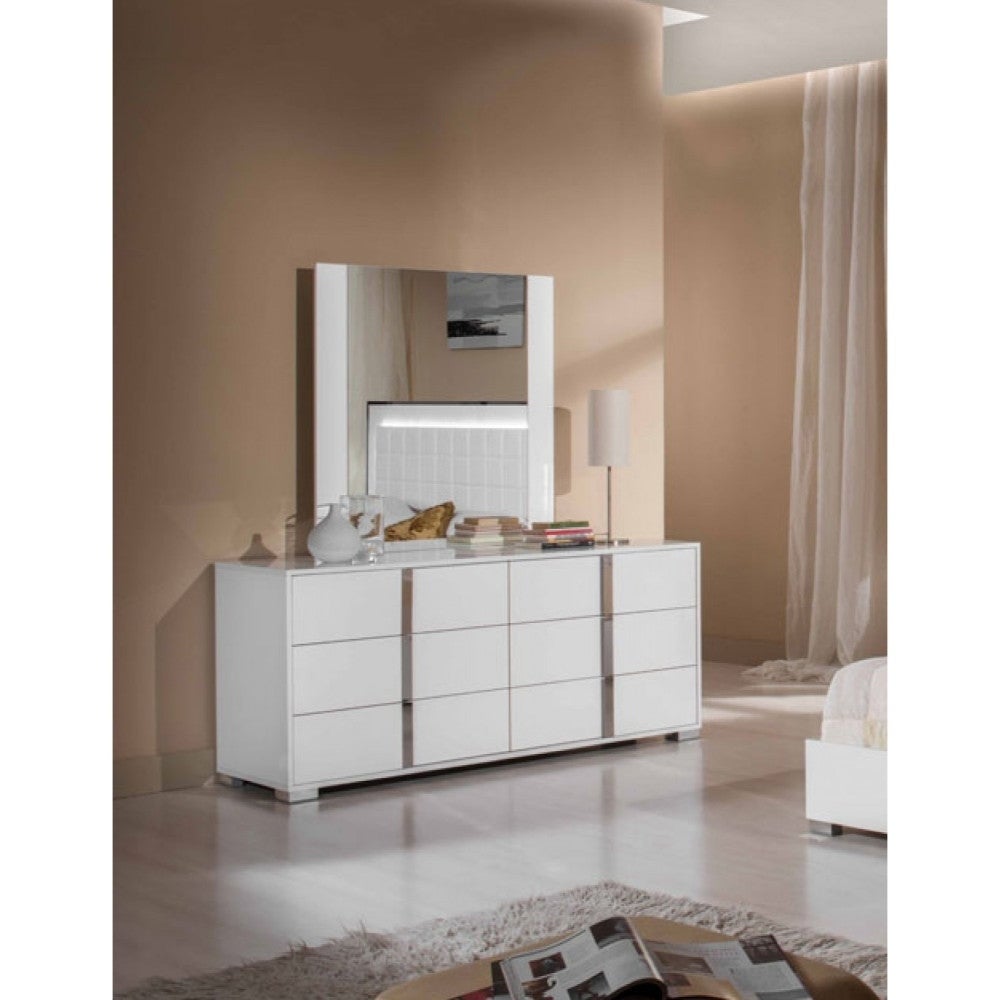 Modern Style Wooden Dresser with Multiple Drawers， White - - 26282781 - Mycitystee