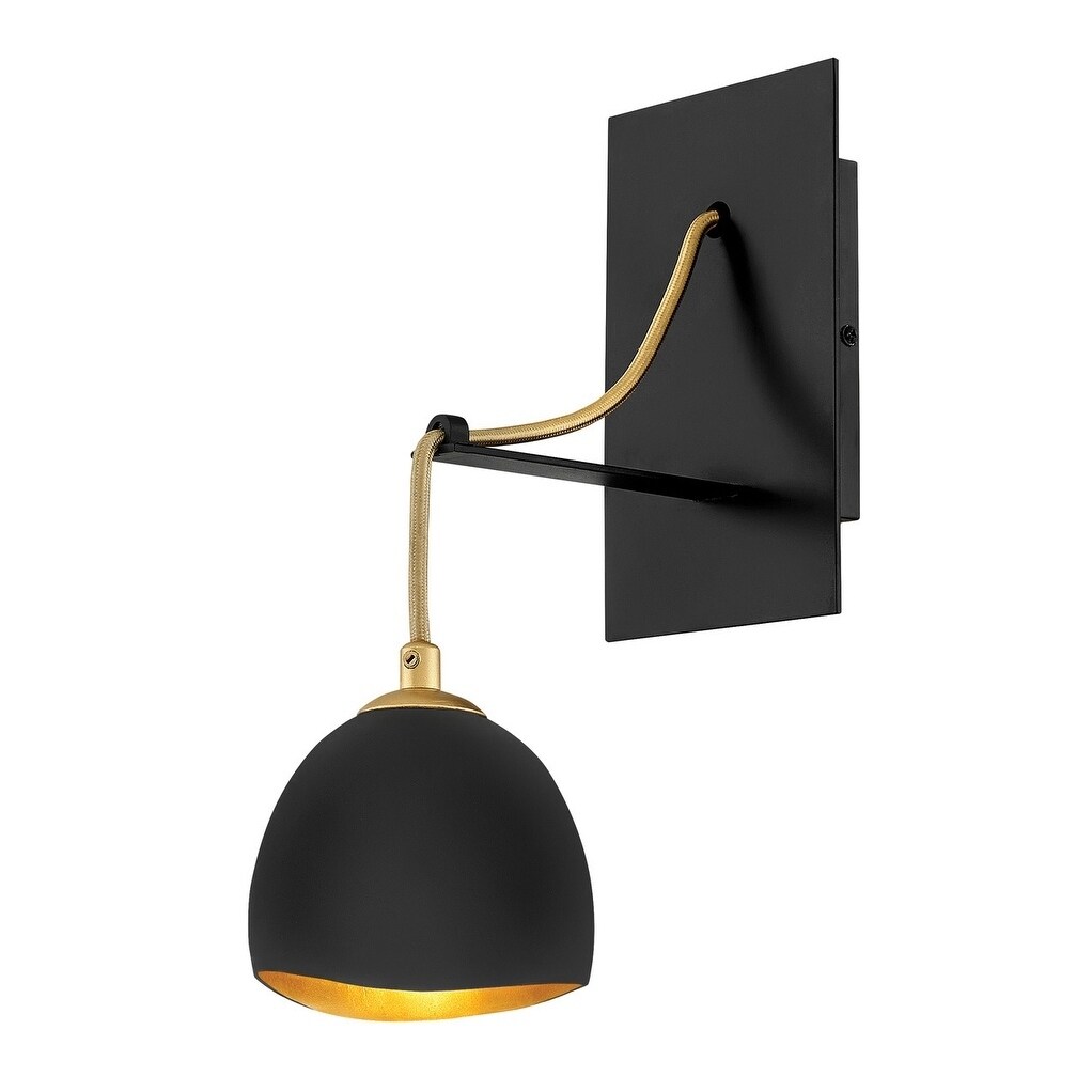 Hinkley Nula 1-Light Sconce in Shell Black - Mycitystee