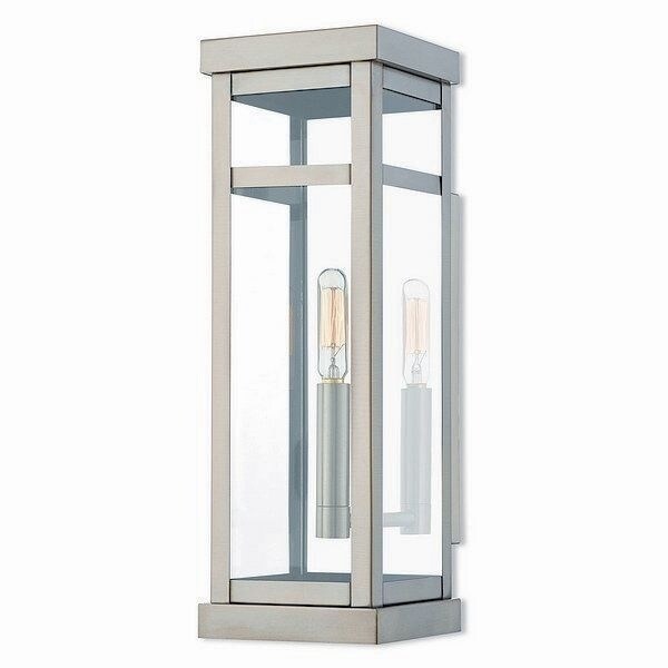 Livex Lighting Outdoor Wall Lantern 1 Light Brushed Nickel Shopping - The Best Deals on Outdoor Wall Lanterns | 22457392 - Mycitystee