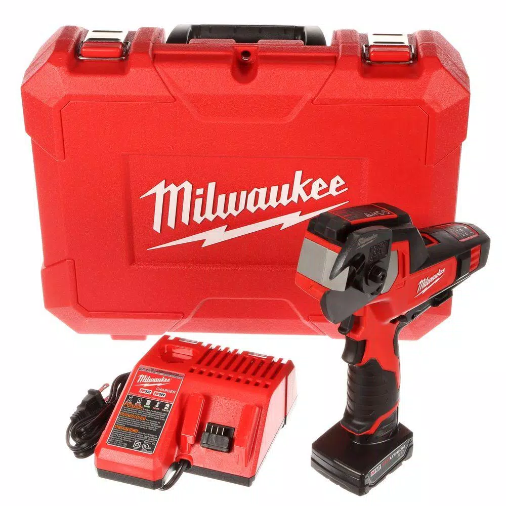 Milwaukee M12 12-Volt Lithium-Ion Cordless 600 MCM Cable Cutter Kit with One 3.0Ah Battery， Charger and Hard Case and#8211; XDC Depot - Mycitystee