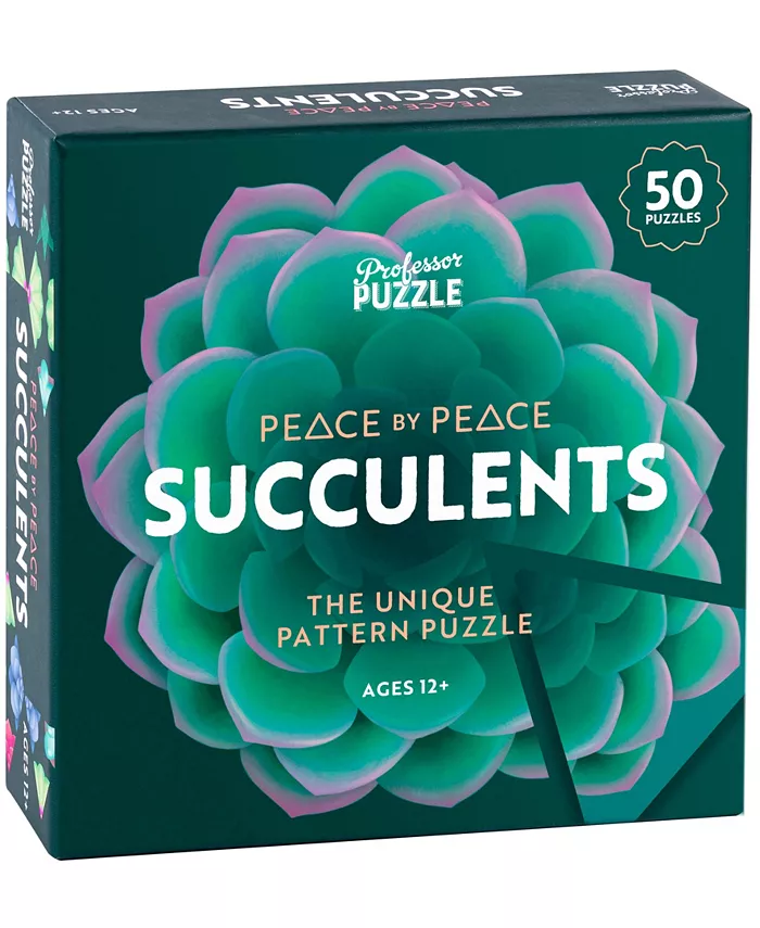 Professor Puzzle Peace by Peace Succulents the Unique Pattern Puzzle Set， 96 Piece - Mycitystee