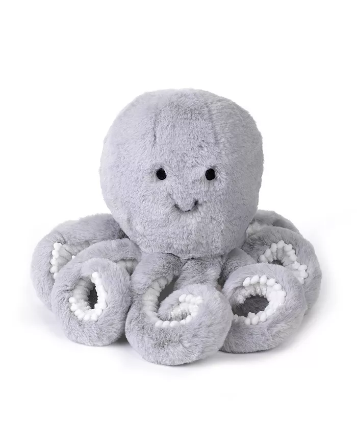 Lambs Ivy Ocean Blue Plush Gray Octopus Stuffed Animal Toy - Inky - Mycitystee