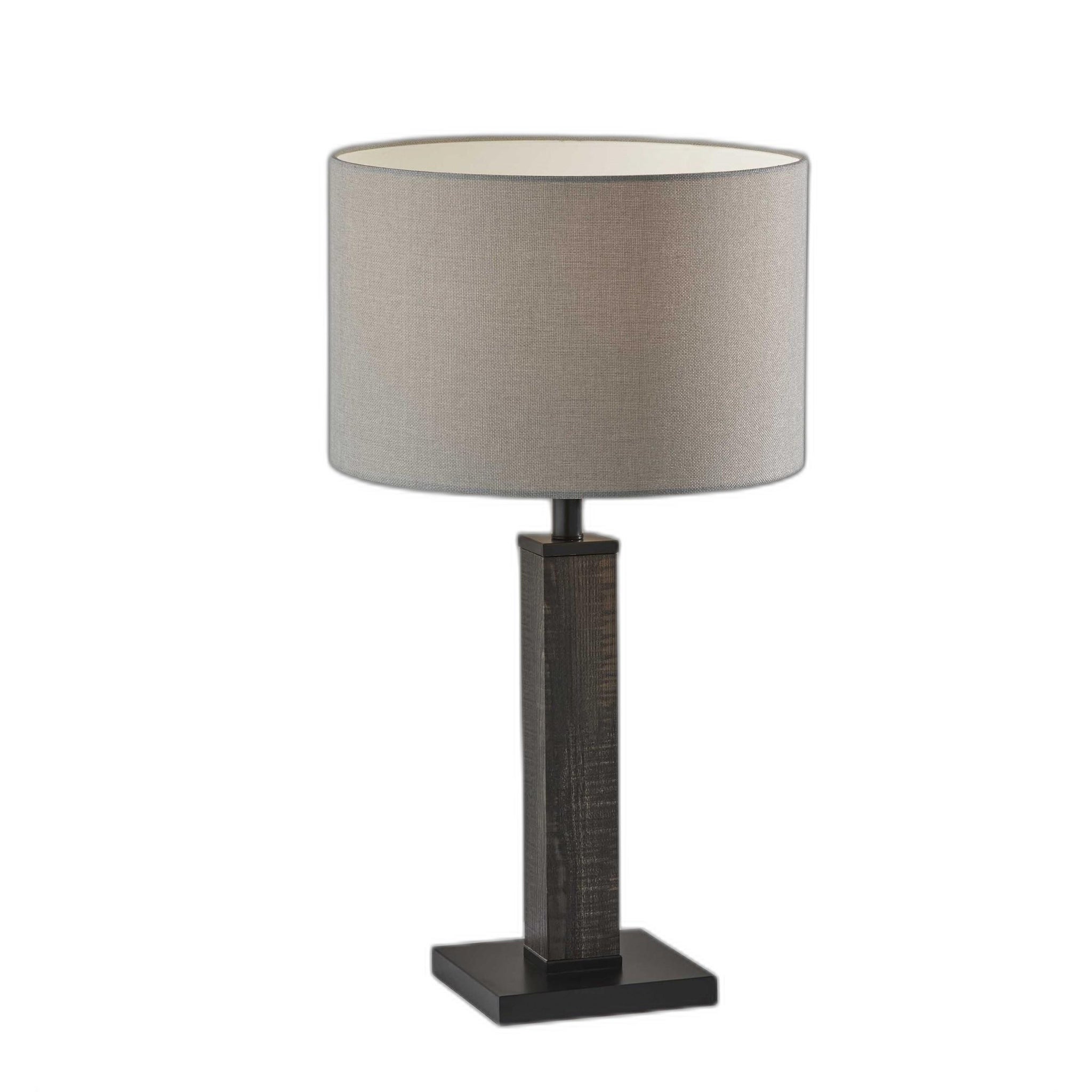 Black Wood Monument Table Lamp - 15.5 x 15.5 x 27.75 - Mycitystee