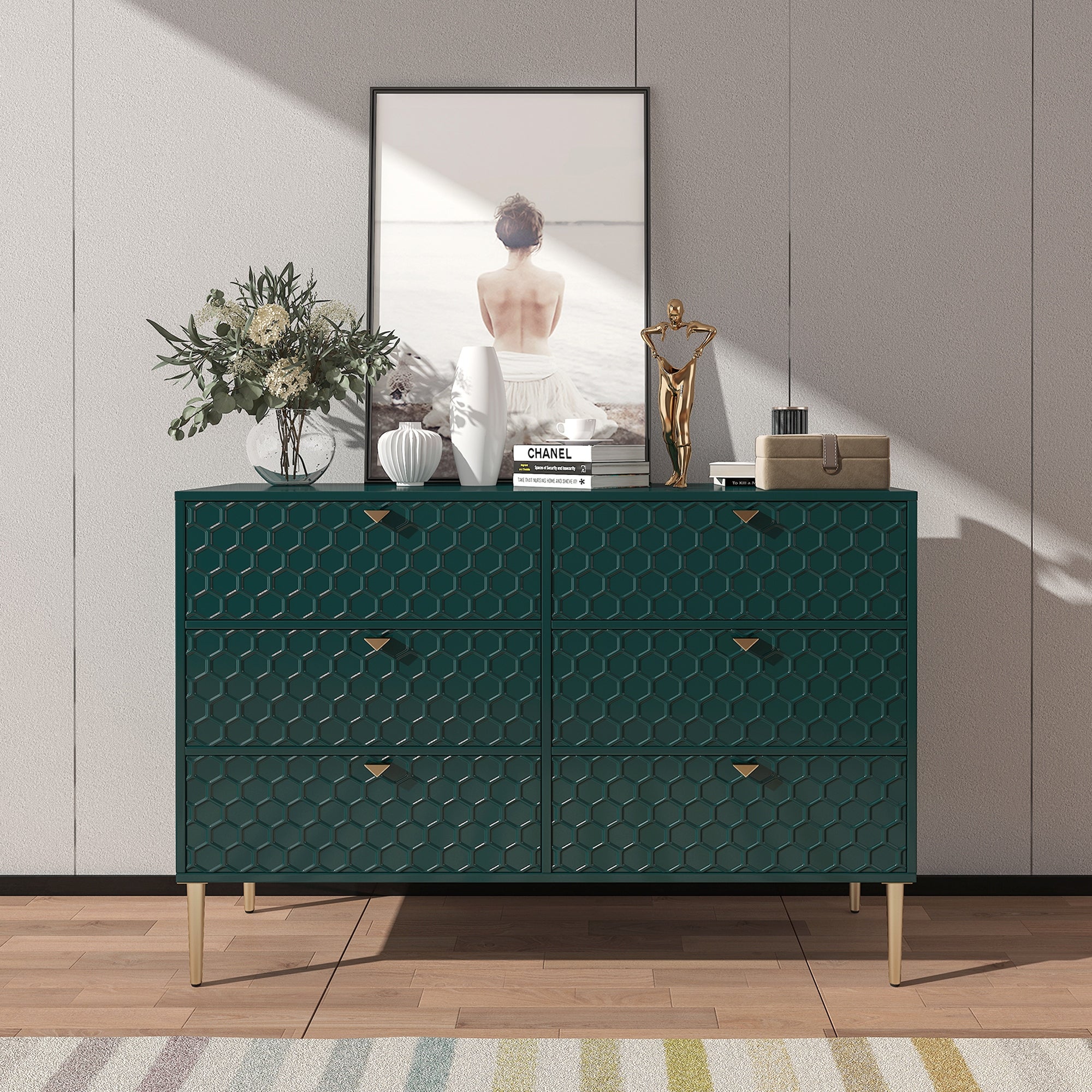 Morden Wood Furniture 6-Drawer Dresser - - 37191156 - Mycitystee