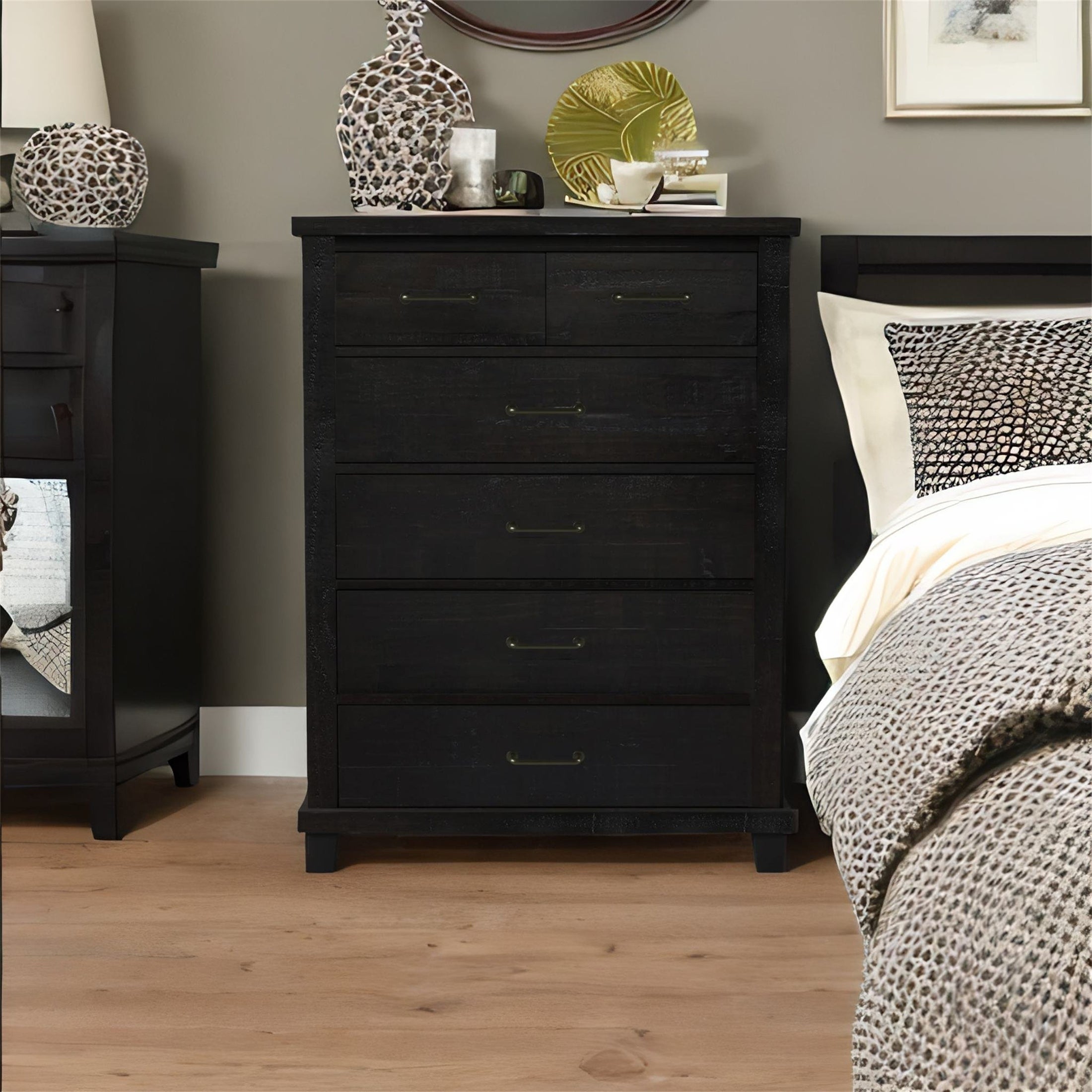 Solid Pine Wood Six-Drawer - - 37962711 - Mycitystee