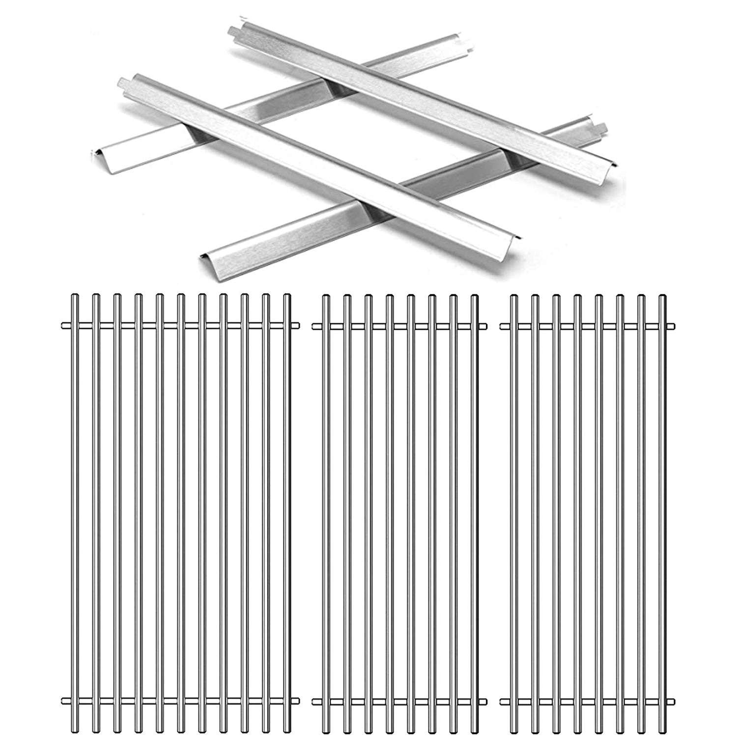 Cooking Grates + Heat Plates Kit for Char-Broil Performance 4 Burner 463353021, 463352521, 463350722, 463351021 Gas Grills - Mycitystee