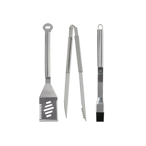 Mr Bar-B-Q 00389TVN 3-Pc. BBQ Tool Set， Stainless Steel - Mycitystee