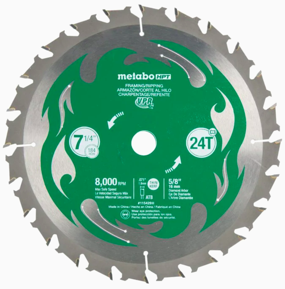 Metabo HPT Viper Saw Blade 7 ​1/4 - Mycitystee