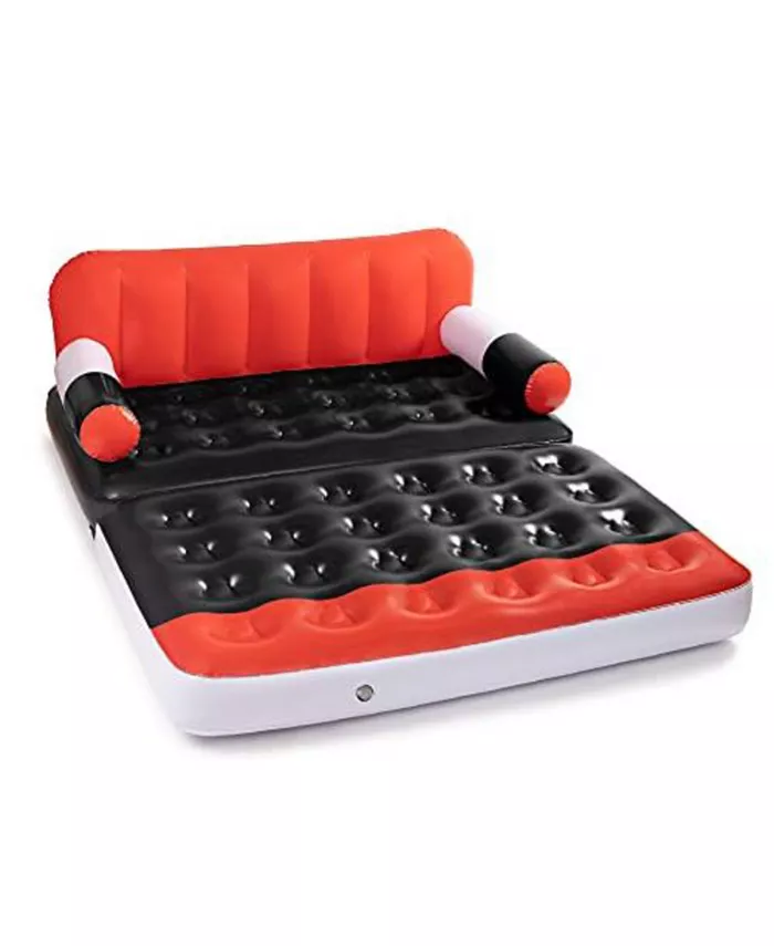 Hoovy Suntan Pool | Luxury Pool Float | Inflatable Poolside Couch | 2 in 1 Pool Float with Foldable Couch | Doubles as an Air Bed | Portable Camping C - Mycitystee