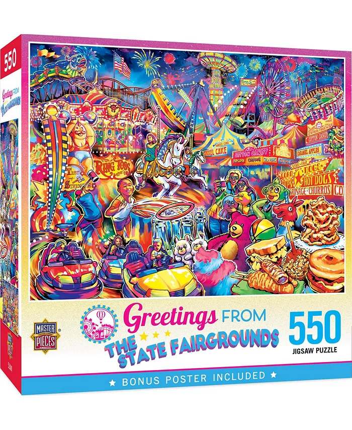 MasterPieces Puzzles MasterPieces 550 Piece Puzzle - Greetings From The State Fairgrounds - Mycitystee
