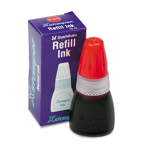 Refill Ink for Xstamper Stamps， 10 mL Bottle， Red (22111) - Mycitystee