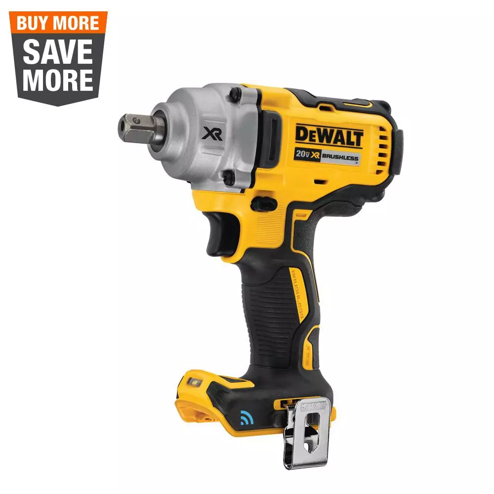 DEWALT 20-Volt MAX XR Cordless Brushless 1/2 in. Mid-Range Impact Wrench with Detent Pin Anvil and Tool Connect (Tool-Only) and#8211; XDC Depot - Mycitystee