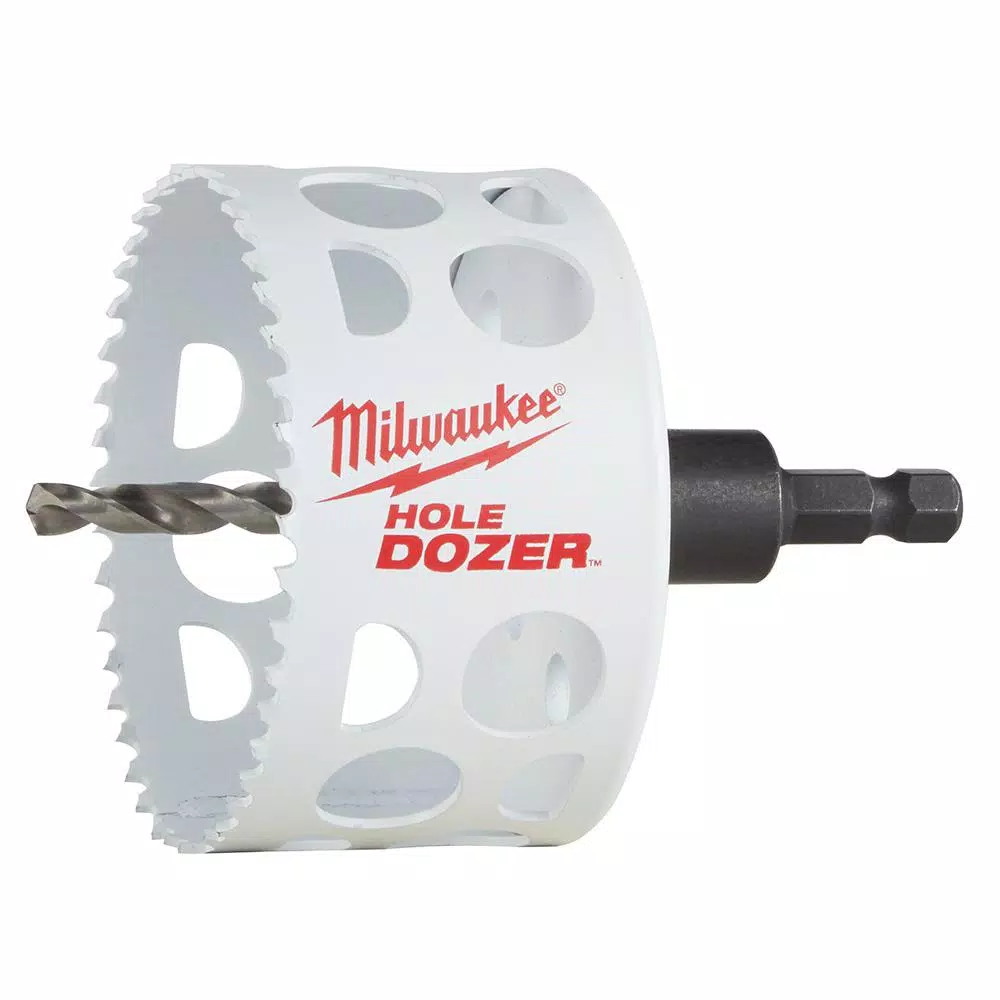 Milwaukee 3 in. Hole Dozer Bi-Metal Hole Saw with 3/8 in. Arbor and Pilot Bit and#8211; XDC Depot - Mycitystee