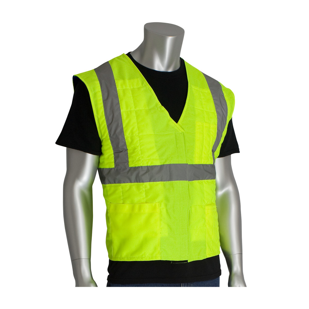 Protective Industrial Products EZ Cool Evaporative Cooling Vest Hi Vis Yellow Large/XL - Mycitystee