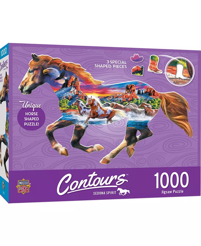 MasterPieces Puzzles Contours Shaped - Sedona Spirit 1000 Piece Jigsaw Puzzle - Mycitystee