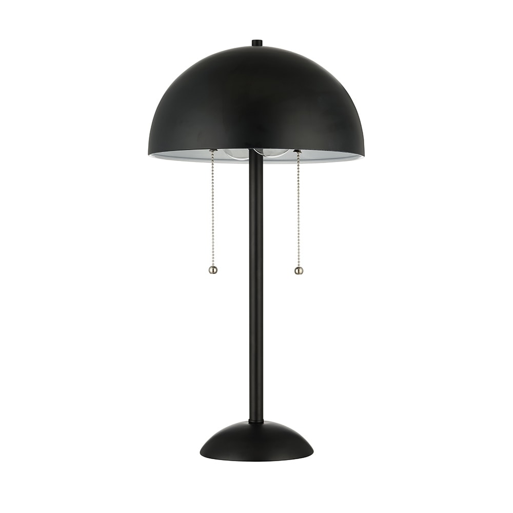 Metal Dome-Shaped Table Lamp with 2 Bulbs and Pull Chains - 11x11x21 - Mycitystee