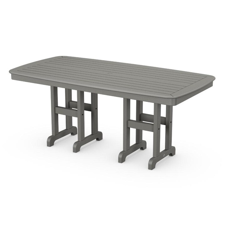POLYWOOD Nautical 37 X 72-Inch Dining Table in Slate Grey - Mycitystee