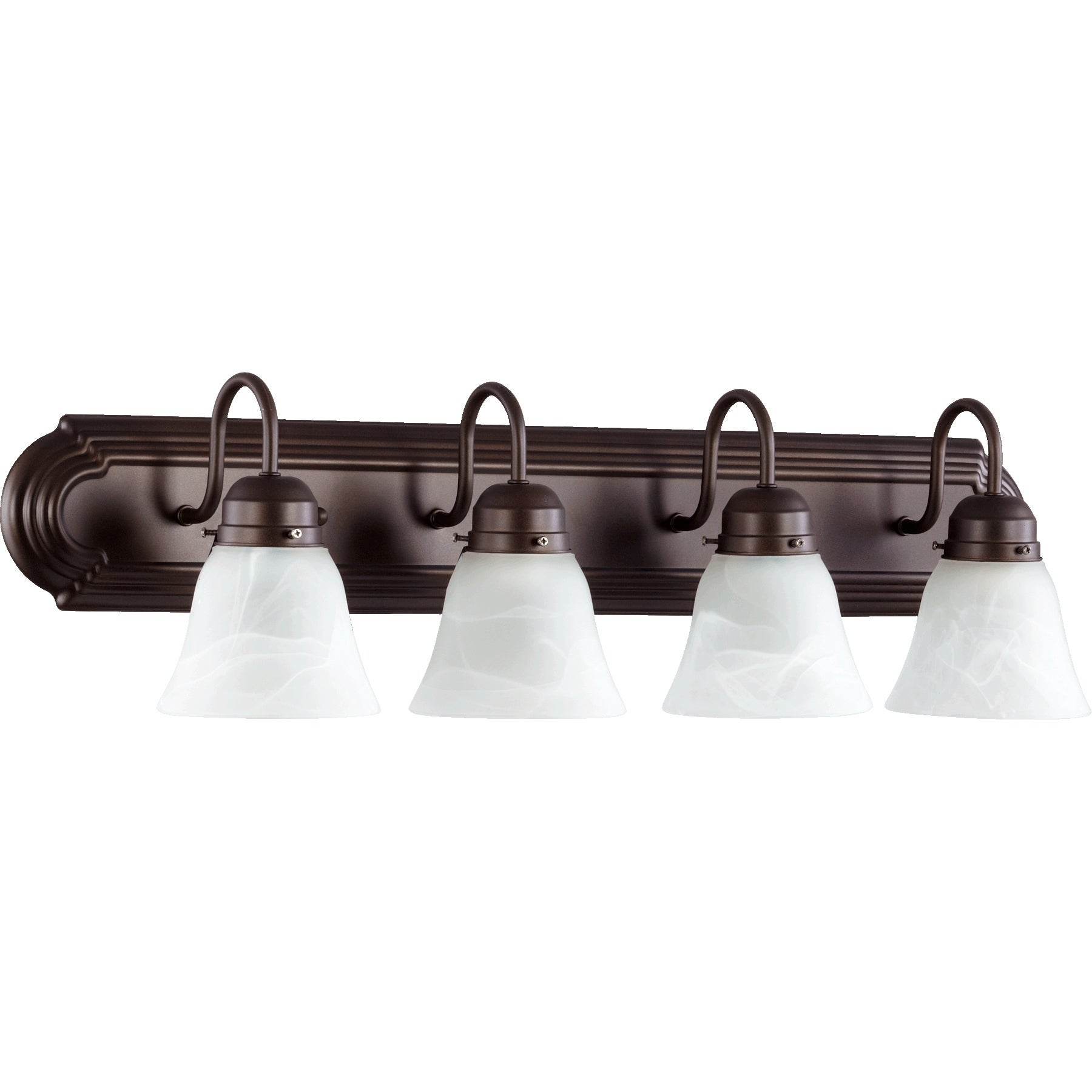 Oiled Bronze and Faux Alabaster 4-light Vanity Lighting - Mycitystee