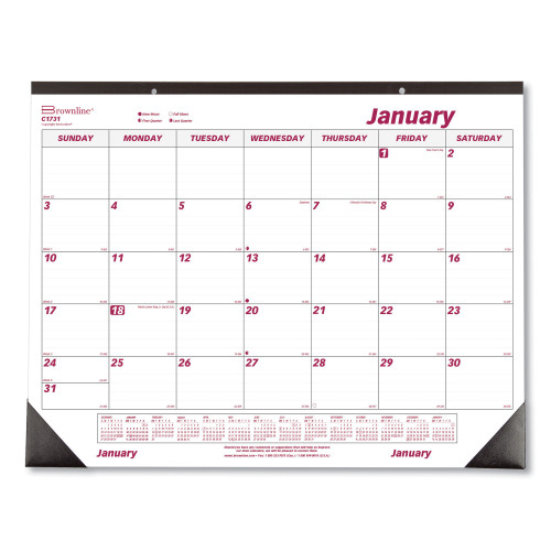 Brownline Professional Monthly Desk/Wall Calendar (C1731) - Mycitystee