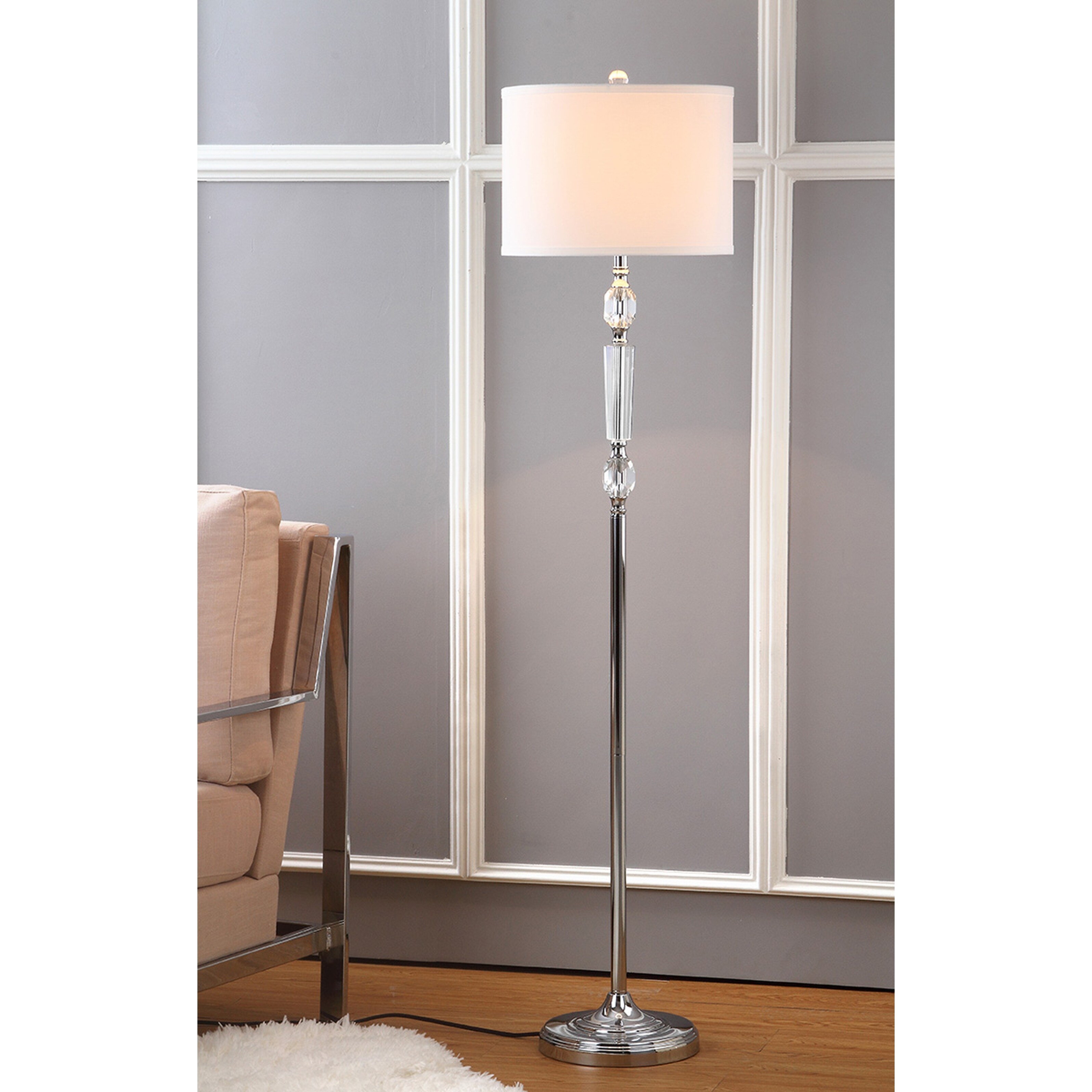 SAFAVIEH Lighting 60-inch Crystal Fairmont Floor Lamp - 14