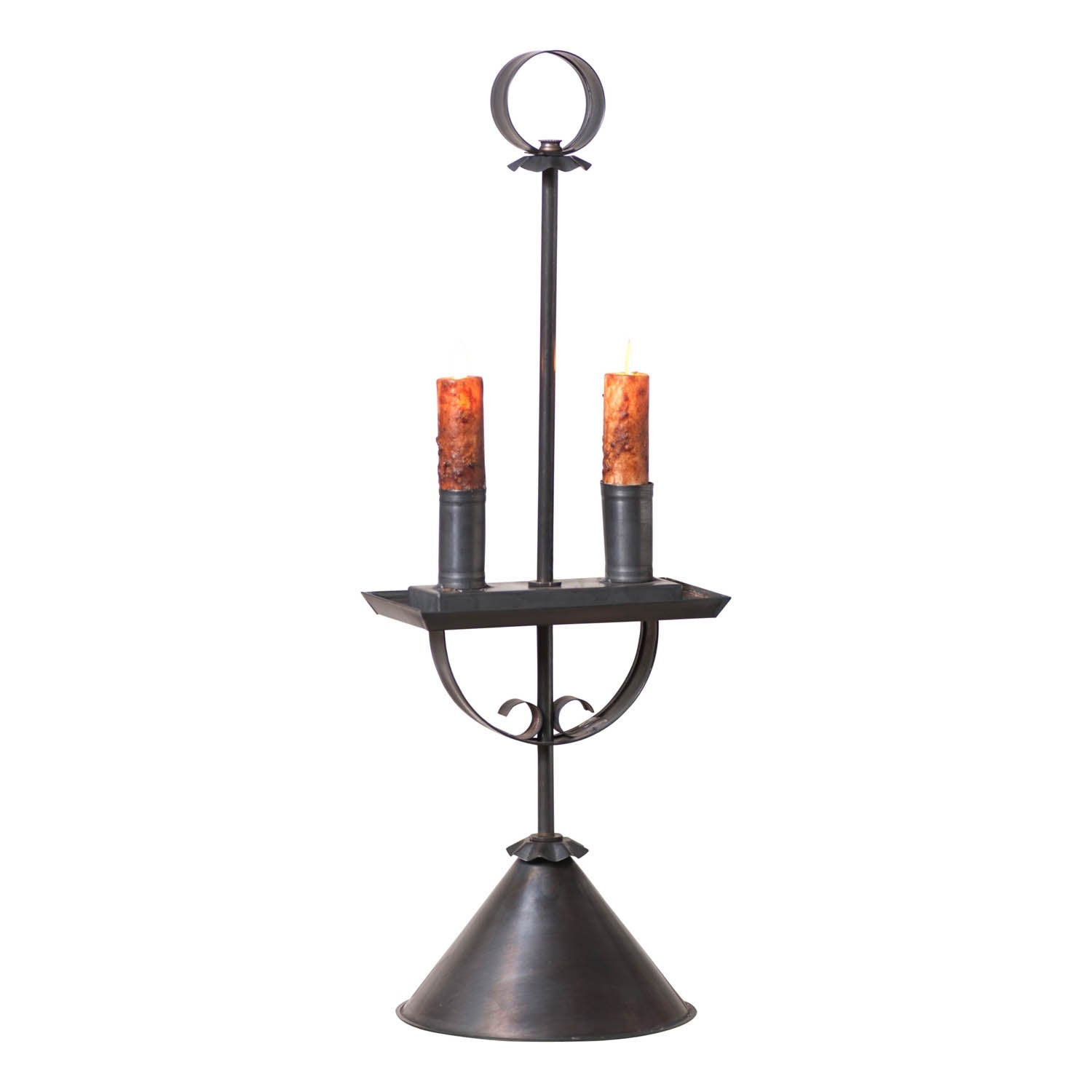 Irvins Country Tinware Rochester Student Lamp In Kettle Black - 21.5 X 6.75 X 7.25 inches - Mycitystee