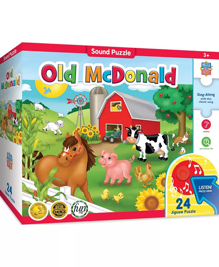 MasterPieces Puzzles MasterPieces 24 Piece Sing-A-Long Sound Jigsaw Puzzle - Old McDonald - Mycitystee