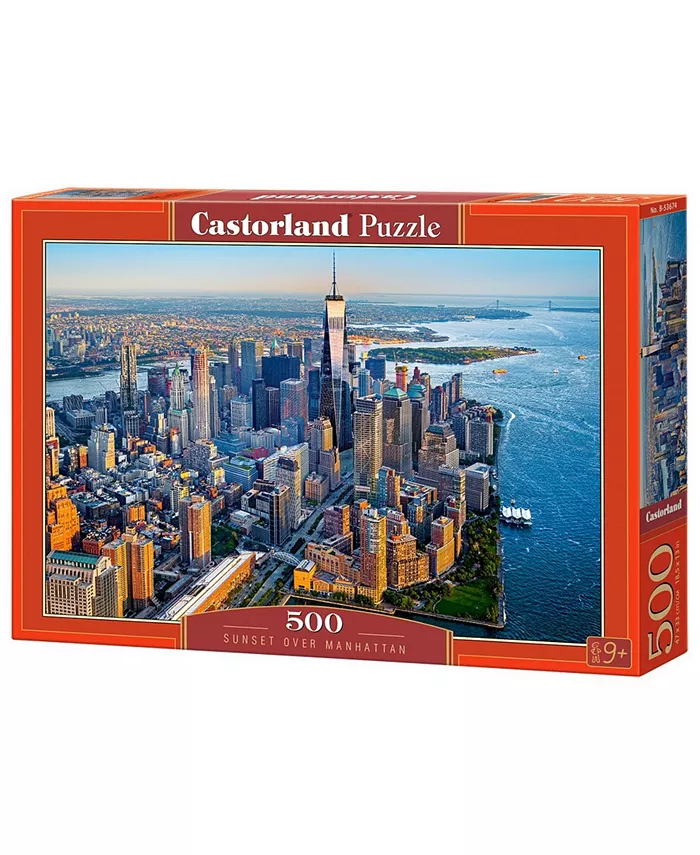 Castorland Sunset Over Manhattan Jigsaw Puzzle Set， 500 Piece - Mycitystee