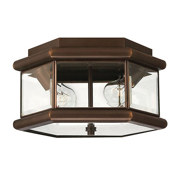 Hinkley Lighting 2 Light Outdoor Flush Mount Ceiling Fixture from the - Mycitystee