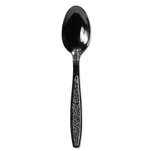 Dart Guildware Heavyweight Plastic Teaspoons， Black， 1000/Carton (GDR7TS) - Mycitystee