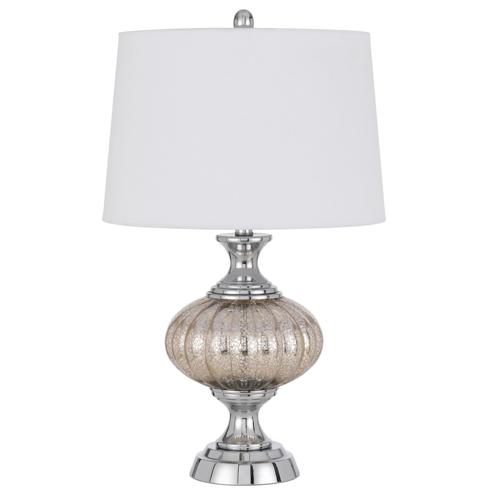 Ossona metal/glass table lamp with hardback taper drum shade - One Size - Mycitystee