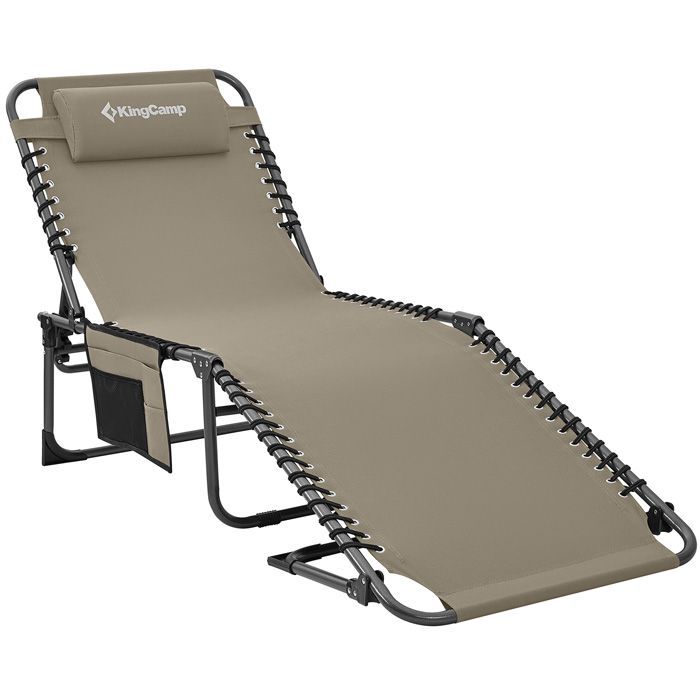 KingCamp Folding Camping Cot Chaise Lounge Chair-BRoadout - Mycitystee
