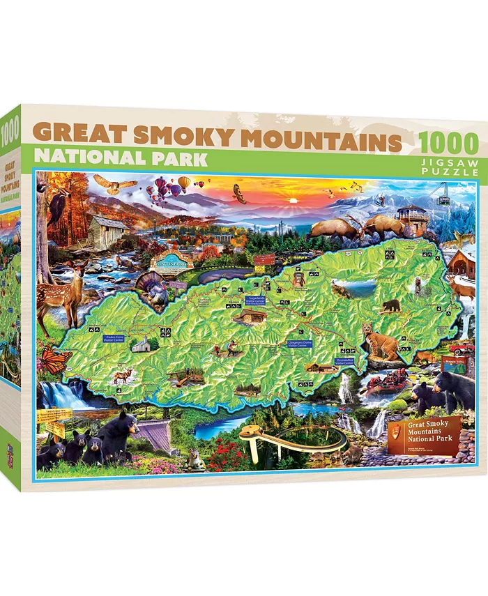 MasterPieces Puzzles MasterPieces 1000 Piece Puzzle - Great Smoky Mountains - Mycitystee