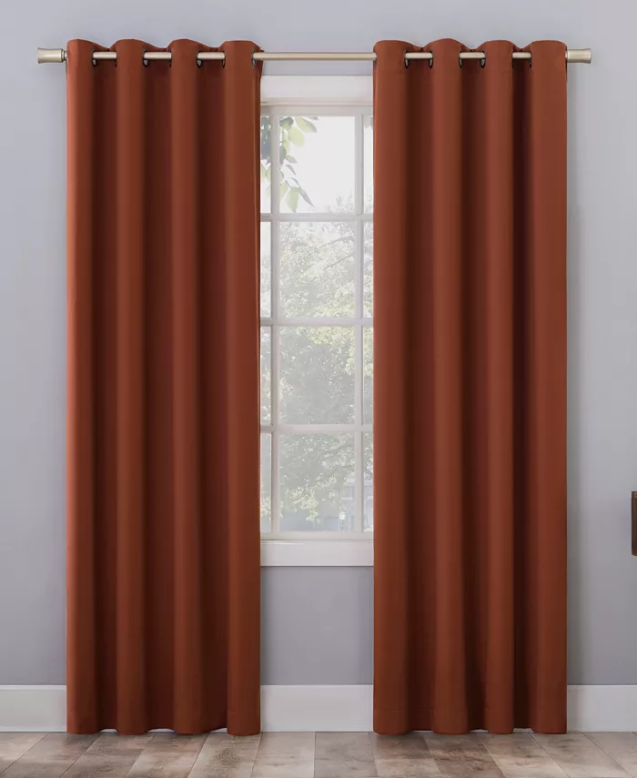 Sun Zero Oslo Grommet Theater Grade Extreme Blackout Grommet Curtain Panel， 63