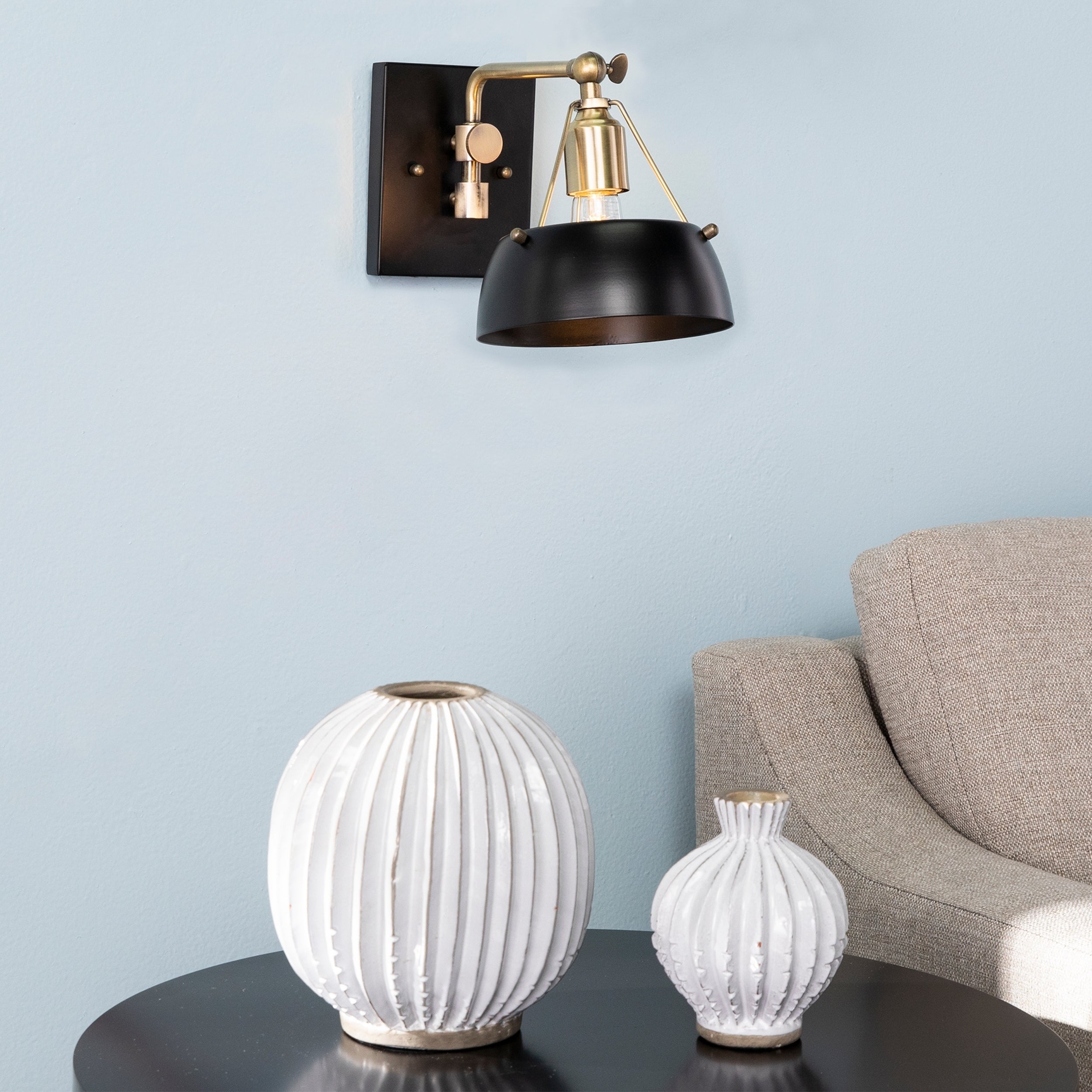 Strick and Bolton Rabruo Contemporary Metal Wall Sconce - Mycitystee