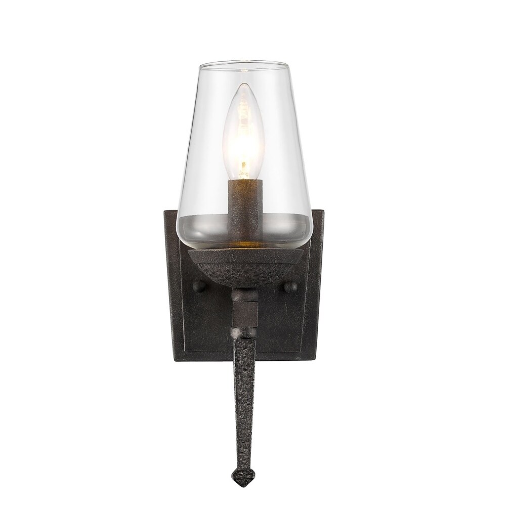 Golden Lighting's Marcellis Steel 1-light Wall Sconce - Mycitystee