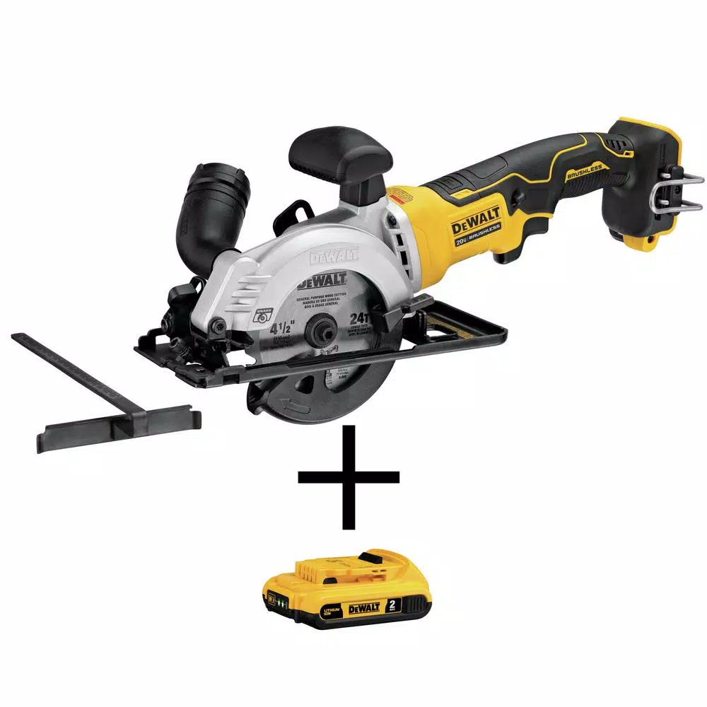 DEWALT ATOMIC 20-Volt MAX Cordless Brushless 4-1/2 in. Circular Saw with (1) 20-Volt Battery 2.0Ah and#8211; XDC Depot - Mycitystee