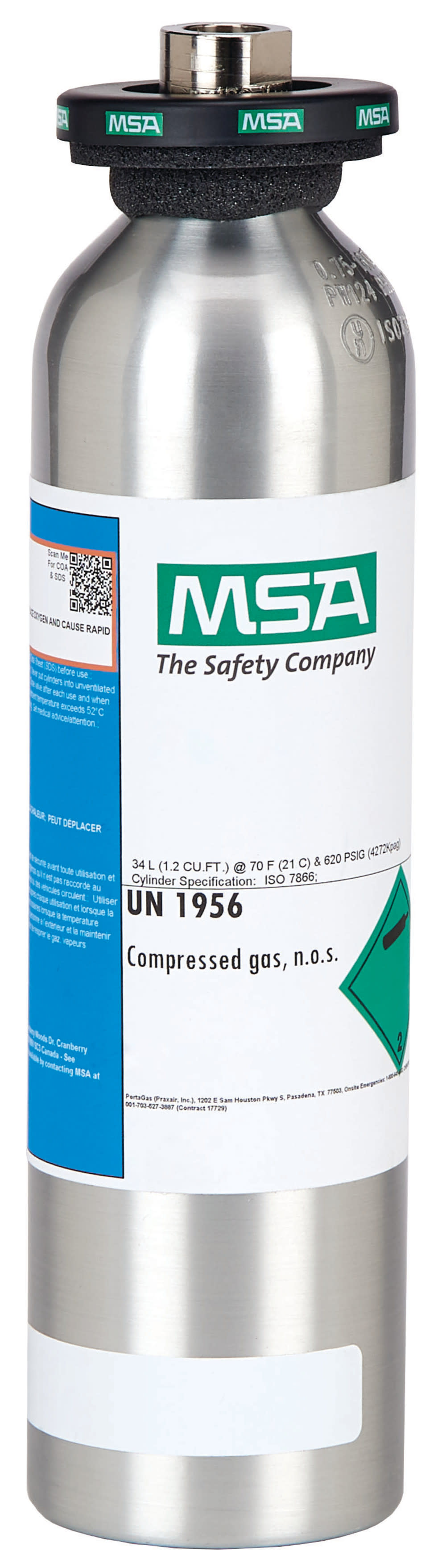 MSA Safety Calibration Gas Cylinder - Mycitystee