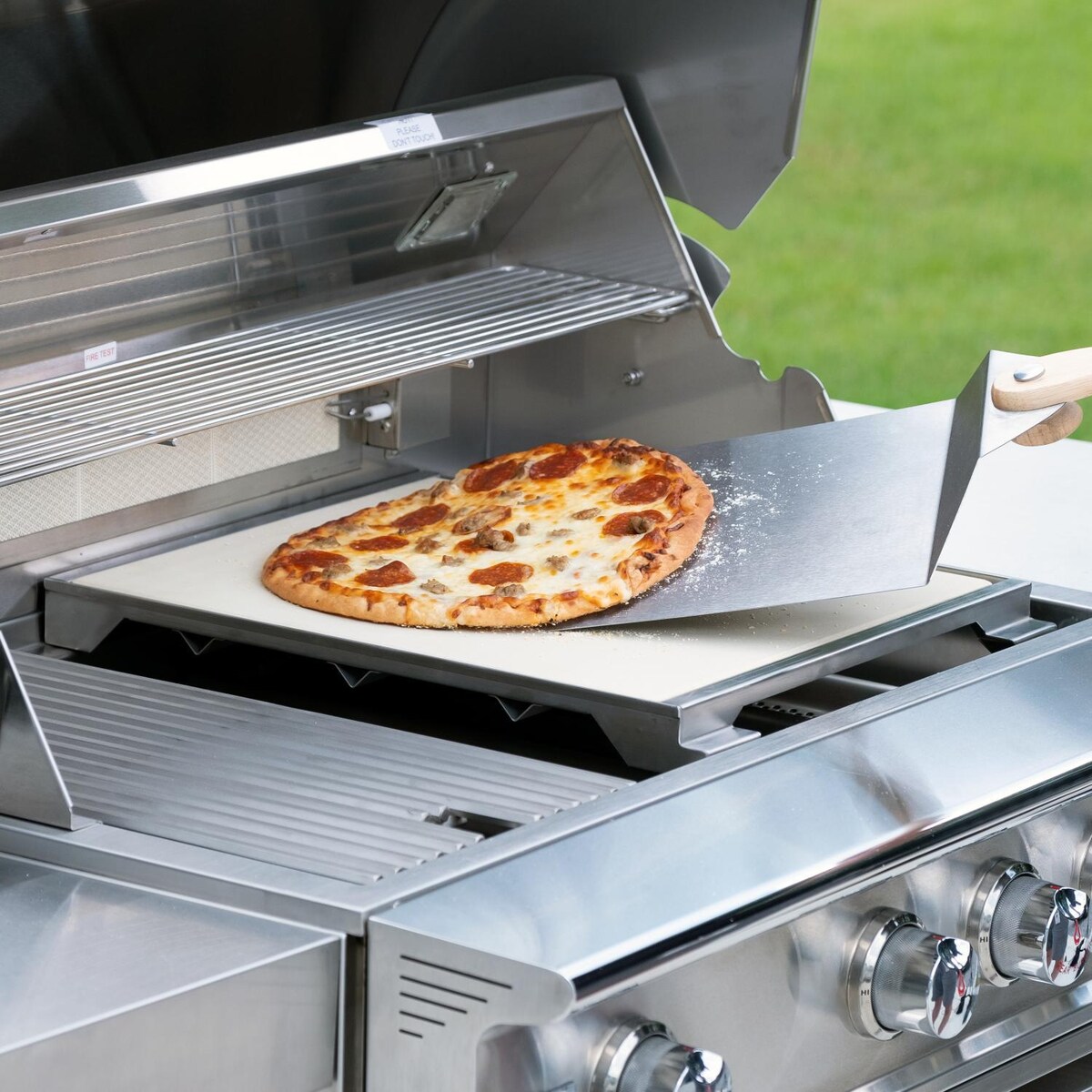 Blaze Professional LUX 15-Inch Ceramic Pizza Stone With Stainless Steel Tray - Mycitystee