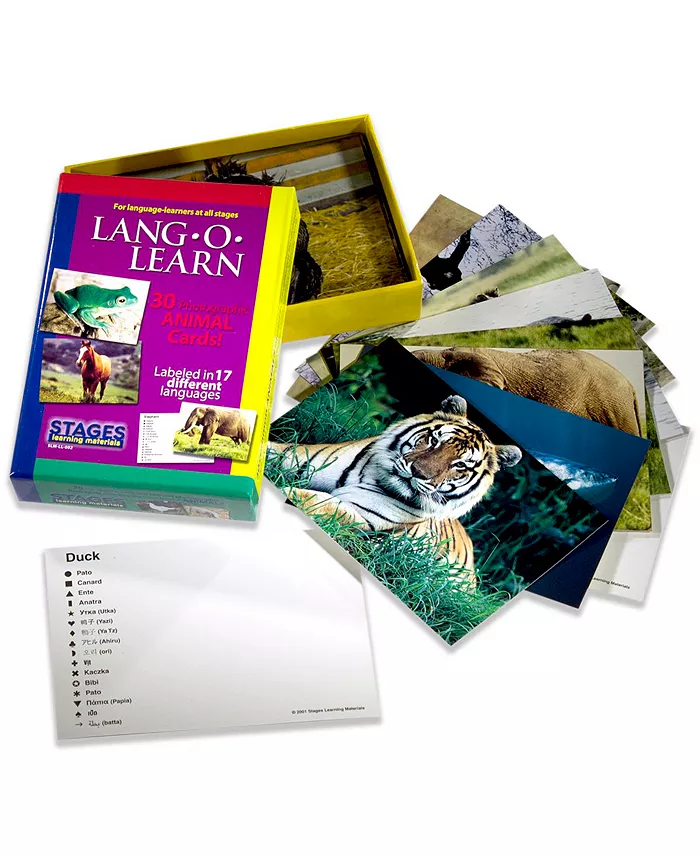 Stages Learning Materials Lang-O-Learn ESL Vocabulary Cards Flashcards， Animals - Mycitystee