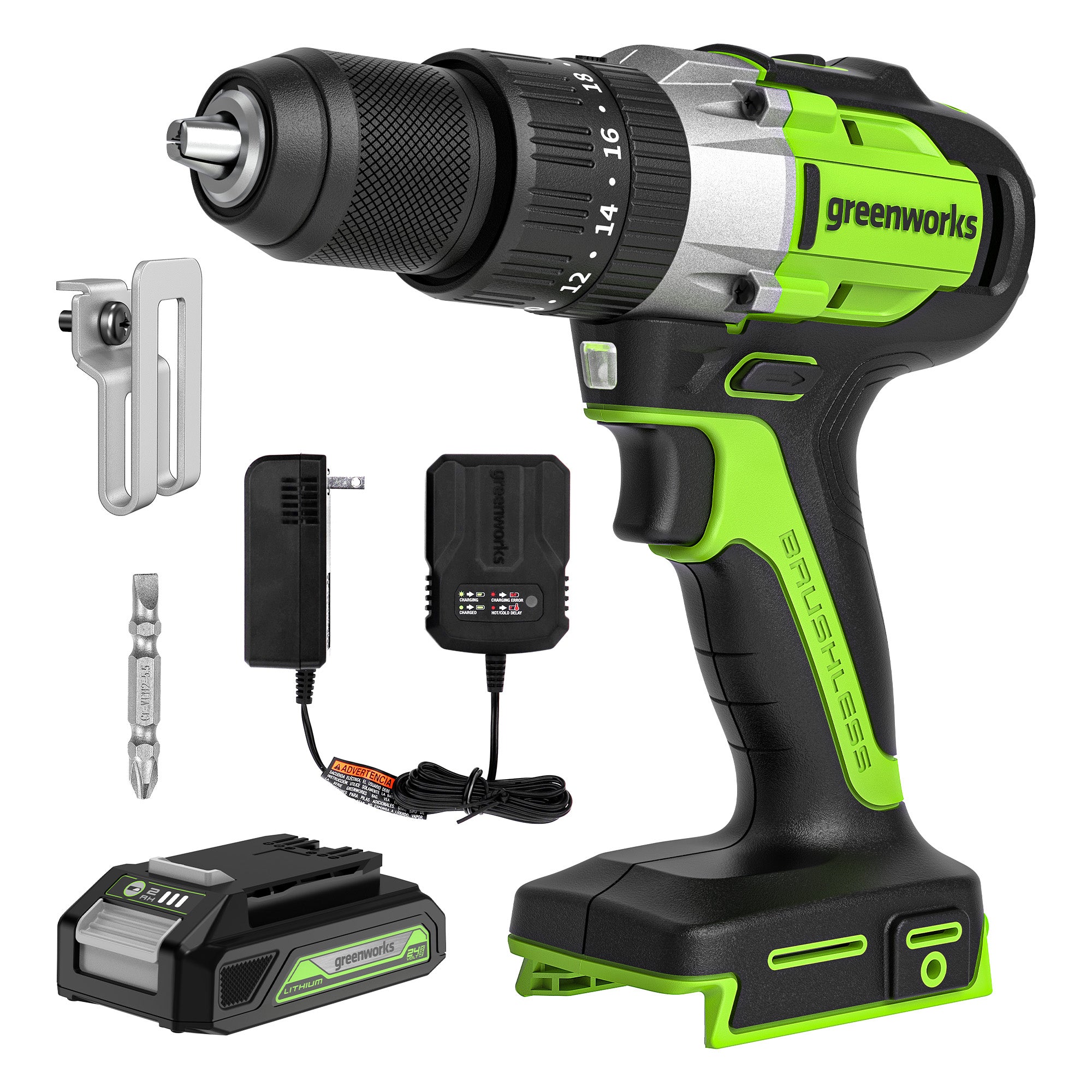 24V Cordless Battery Hammer Drill w/ 2.0Ah Battery  Charger - Mycitystee
