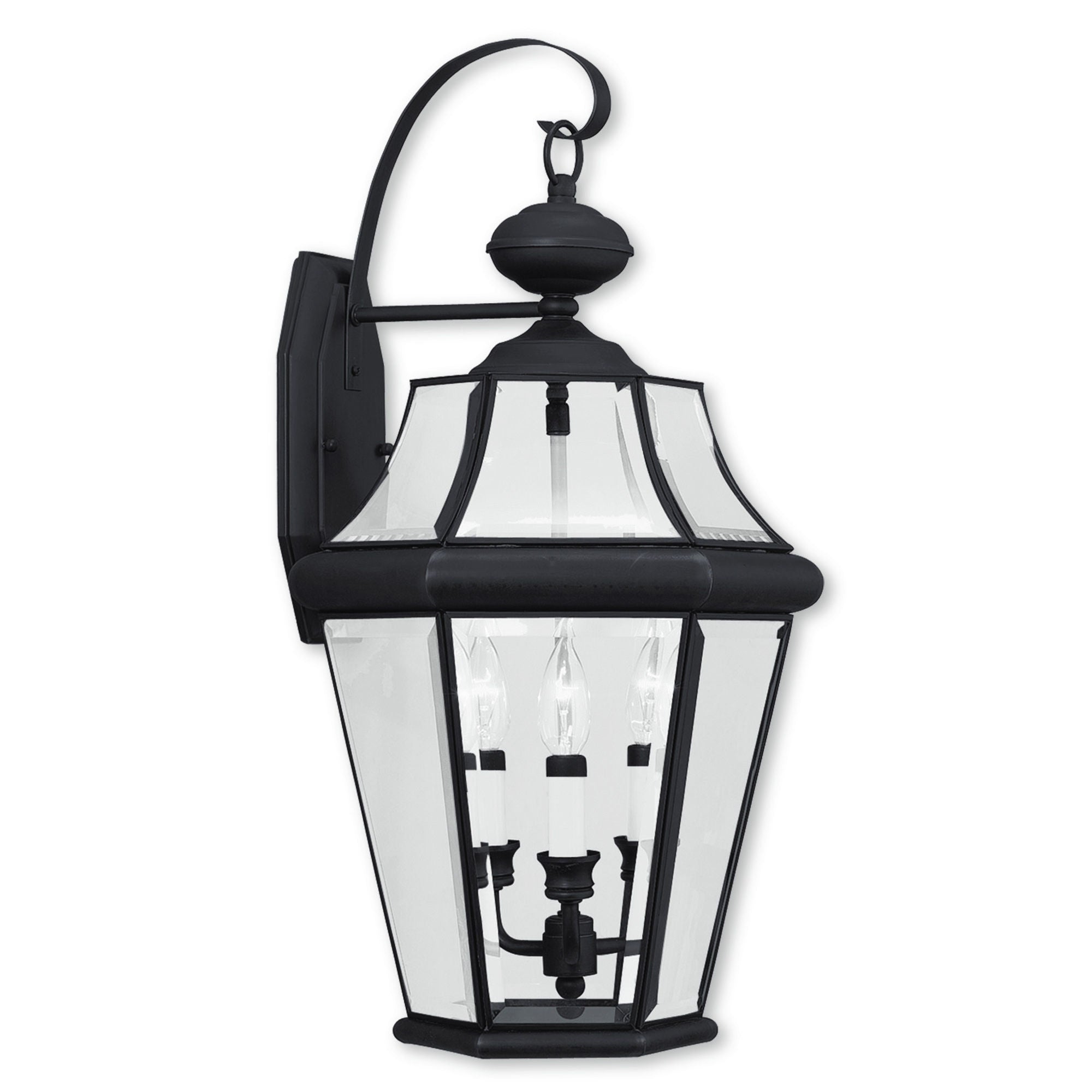 Livex Lighting Georgetown Brown Brass 3-light Outdoor Wall Lantern Shopping - The Best Deals on Outdoor Wall Lanterns | 18909446 - Mycitystee