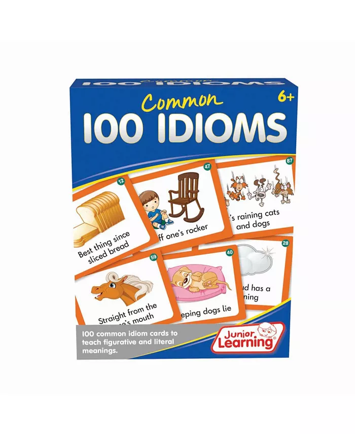 Redbox Junior Learning 100 Common Idioms Educational Activity Cards - Mycitystee