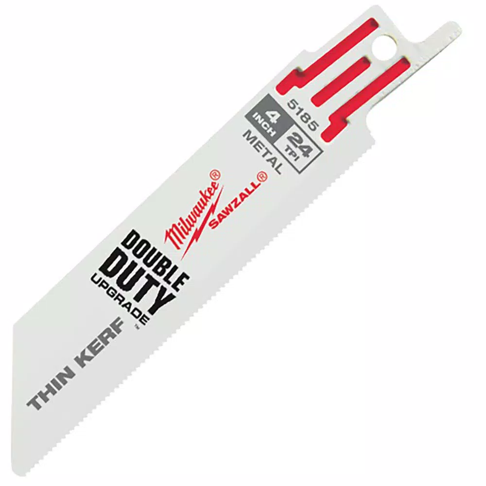 Milwaukee 4 in. 24 Teeth per in. Thin Metal Cutting SAWZALL Reciprocating Saw Blades (25 Pack) and#8211; XDC Depot - Mycitystee