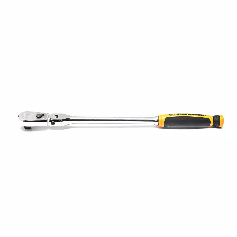 GEARWRENCH 3/8 in. Drive 90-Tooth Dual Material Flex Head Teardrop Ratchet 13 in. and#8211; XDC Depot - Mycitystee