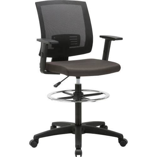 Lorell SOHO Fabric Seat Mid-back Stool (41849) - Mycitystee